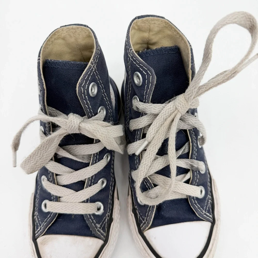 Converse Chuck Taylor All Star High Top Navy Blue Kids Sneakers 3J233 Size 10.5